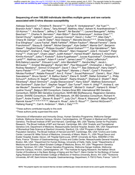 Sequencing of Over 100,000 Individuals Identifies Multiple Genes and Rare Variants Associated with Crohns Disease Susceptibility