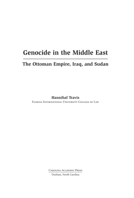 Genocide in the Middle East