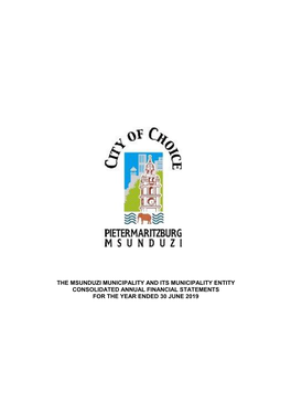 The Msunduzi Municipality and Its Municipality Entity Consolidated Annual Financial Statements for the Year Ended 30 June 2019