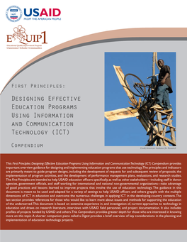 Designing Effective Education Programs Using Information and Communication Technology (ICT)