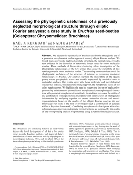 Assessing the Phylogenetic Usefulness of a Previously Neglected Morphological Structure Through Elliptic Fourier Analyses