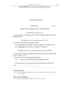 Justice Act (Northern Ireland) 2011, SCHEDULE 7