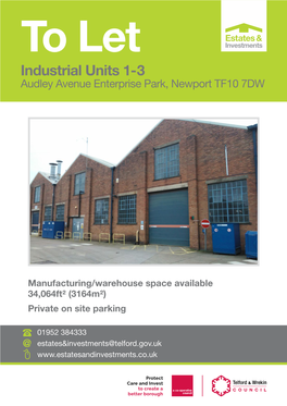 Units 1-3, Audley Avenue Enterprise Park, Newport TF10 7DW