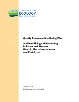 Ambient Biological Monitoring in Rivers and Streams: Benthic Macroinvertebrates and Periphyton