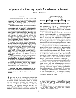 Appraisal of Soil Survey Reports for Extension Clientele (JNRLSE)