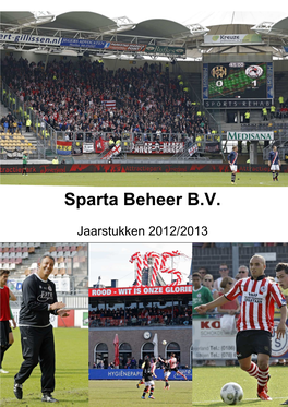 Jaarrekening Sparta Beheer BV 2012-2013