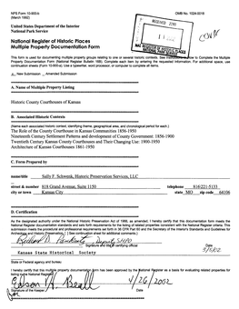 National Register of Historic Places Multiple Property Documentation Form