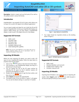 Graphworx64 Importing Autocad and Other 2D Or 3D Symbols