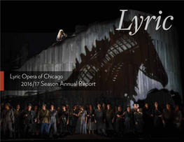 Lyric Opera of Chicago 2016/17 Season Annual Report BOARD of DIRECTORS | 2016/17