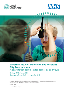 Proposed Move of Moorfields Eye Hospital's City Road Services A