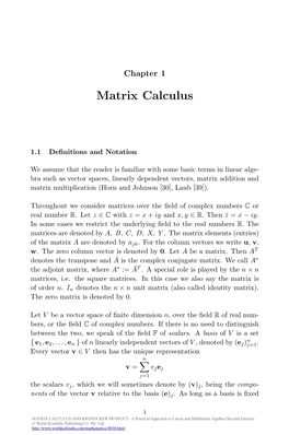 MATRIX CALCULUS and KRONECKER PRODUCT - a Practical Approach to Linear and Multilinear Algebra (Second Edition) © World Scientific Publishing Co