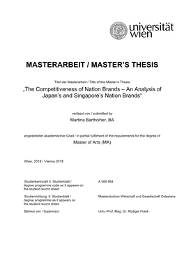 Masterarbeit / Master's Thesis