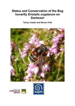 Status and Conservation of the Bog Hoverfly Eristalis Cryptarum on Dartmoor