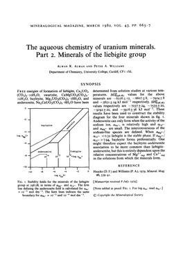 The Aqueous Chemistry of Uranium Minerals. Part 2. Minerals of the Liebigite Group