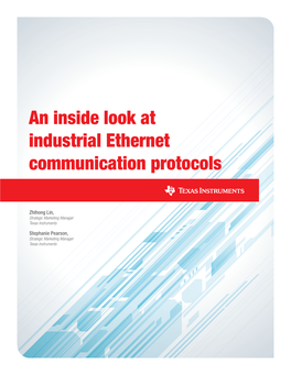 An Inside Look at Industrial Ethernet Communication Protocols (Rev. B)