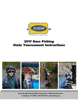 2017 Bass Fishing State Tournament Instructions