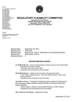 REGULATORY FLEXIBILITY COMMITTEE Rep