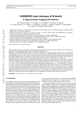 CARMENES Input Catalogue of M Dwarfs II. High-Resolution Imaging