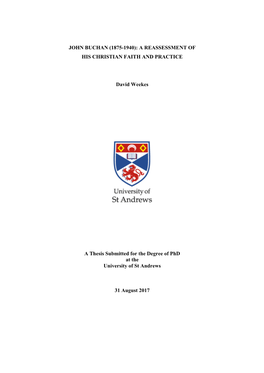 David Weekes Phd Thesis