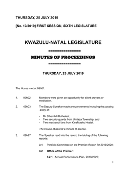 Kwazulu-Natal Legislature