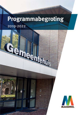 Programmabegroting 2019-2022 Inhoudsopgave