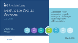 The 2020 ISG Provider Lens™ Healthcare Digital Services Report