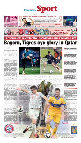 Bayern, Tigres Eye Glory in Qatar