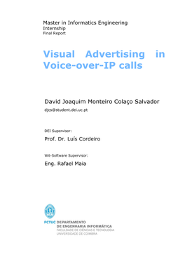 Visual Advertising in Voice-Over-IP Calls