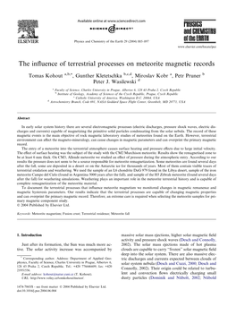 The Influence of Terrestrial Processes on Meteorite Magnetic Records