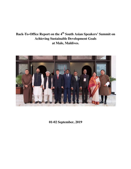 Report on the 4Th South Asian Speakers' Summit on Achieving