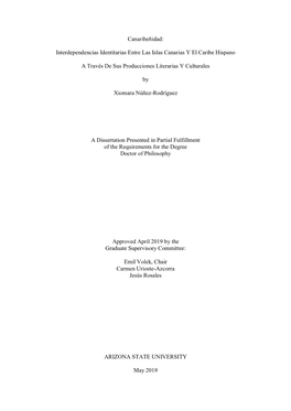Interdependencias Identitarias Entre Las Islas Canarias Y El Caribe Hispano
