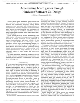 Accelerating Board Games Through Hardware/Software Co-Design J