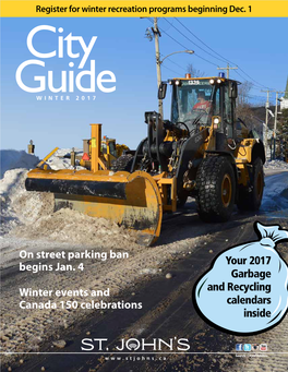Your 2017 Garbage and Recycling Calendars Inside on Street Parking