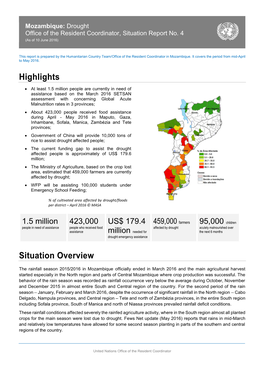 Highlights Situation Overview