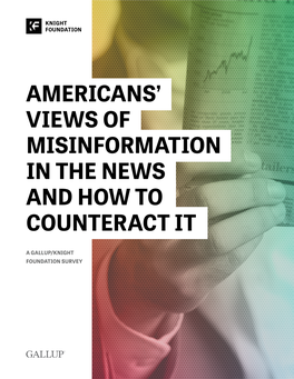 Americans' Views of Misinformation in the News