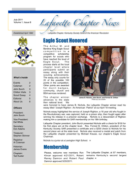 Lafayee Chapter News