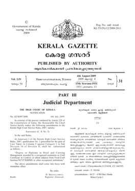 Gaz. No. 31 Judicial