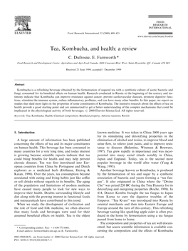 Tea, Kombucha, and Health: a Review