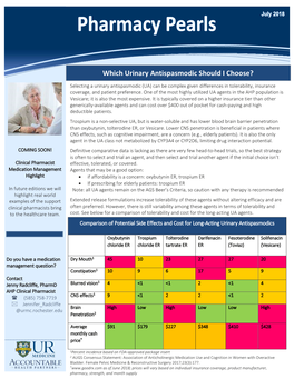 Which Urinary Antispasmodic Should I Choose?