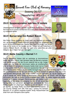 Bfcon På Nett – Offisiellt Nettsted for Barnet Fan Club of Norway