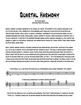 Quartal Harmony © by Mark White Whitmark Music Publishing