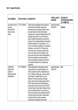 Development Control & Licensing Committee