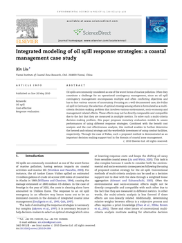Integrated Modeling of Oil Spill Response Strategies: a Coastal Management Case Study