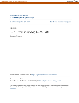 Red River Prospector, 12-26-1901 Fremont