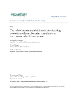 The Role of Aromatase Inhibitors in Ameliorating Deleterious Effects of Ovarian Stimulation on Outcome of Infertility Treatment