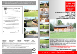 Stable / Equestrian Land at the Hollies Trimpley Lane Shatterford Bewdley Worcestershire Dy12 1Rl
