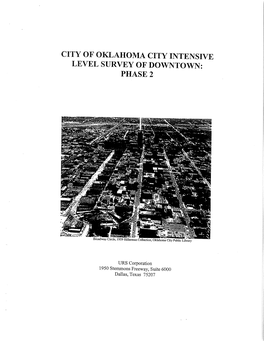 City of Oklahoma City Intensive Level Survey of Downtown: Phase 2