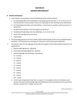 Section Xii Awards and Banquet