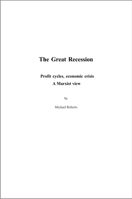 The Great Recession