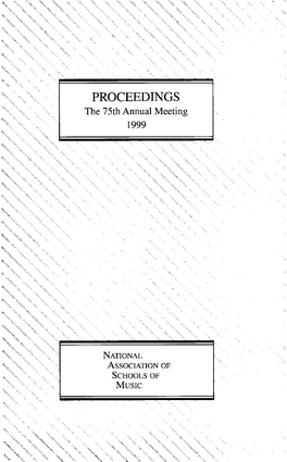 Proceedings, the 75Th Annual Meeting, 1999
